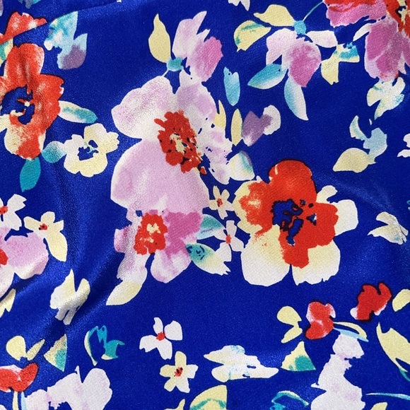 Yumi Kim 100% Silk Floral Blue Wrap Dress size XS - Picture 8 of 8